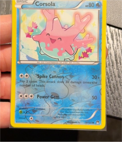 2016 Pokémon XY Breakpoint #29 Corsola — front