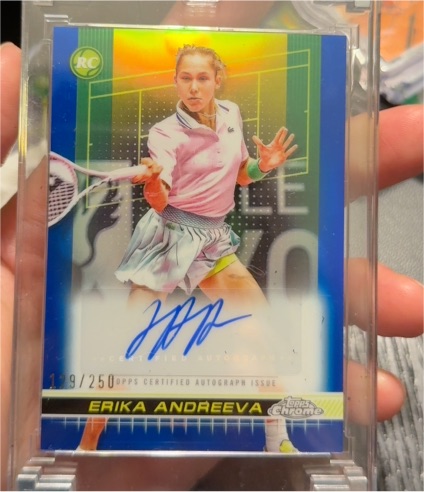 2024 Topps Chrome Tennis #TCA-EAA Erika Andreeva — front