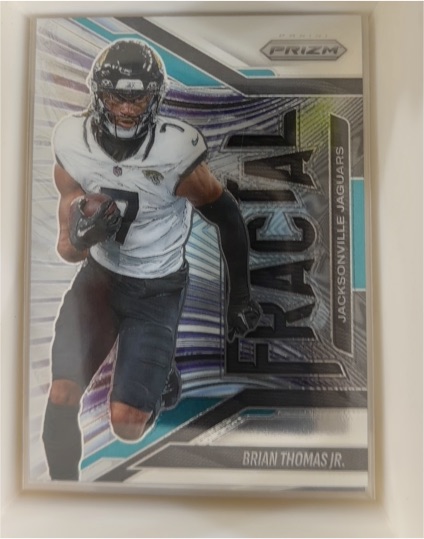 2025 Panini Prizm #9 Brian Thomas Jr. Fractal Insert Jacksonville Jaguars — front