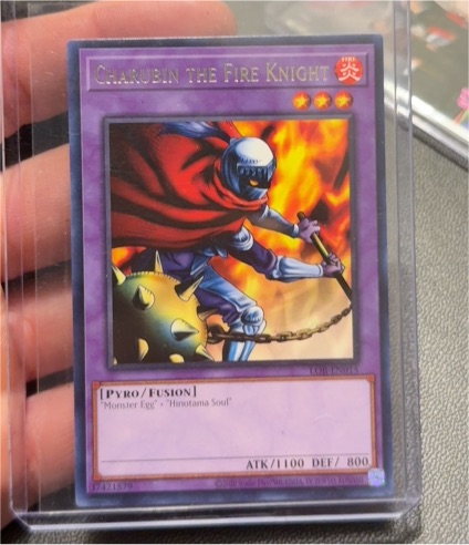 1996 Yu-Gi-Oh! LOB-015 Charubin the Fire Knight — front