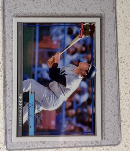 2026 Topps Series 1 1991 #T91-48 Mickey Mantle — front