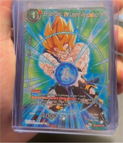 Dragon Ball Super Card Game BT13-012-SR SS Son Goku, the Legend Personified — front