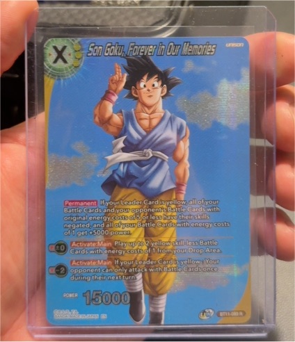 2022 Dragon Ball Super Card Game BT11-093 Son Goku, Forever in Our Memories — front