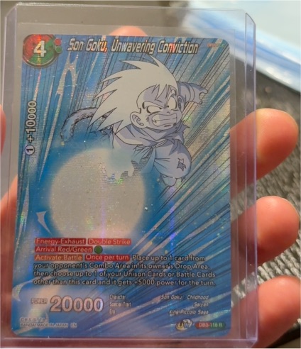 2022 Dragon Ball Super Card Game #DB3-116 Son Goku, Unwavering Conviction — front