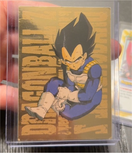 1999 Dragon Ball Z G-8 Gold Vegeta Card — front