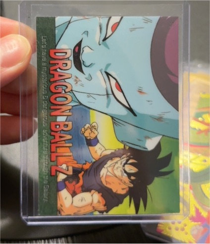 2000 Panini Dragon Ball Z Series Blue #79 Goku and Hit — front