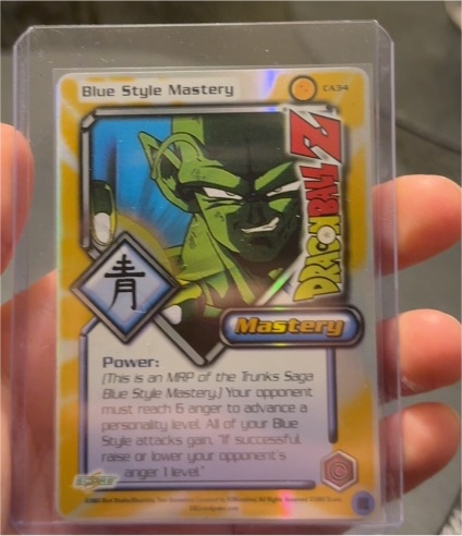 2003 Score Dragon Ball Z CCG #CA34 Blue Style Mastery — front