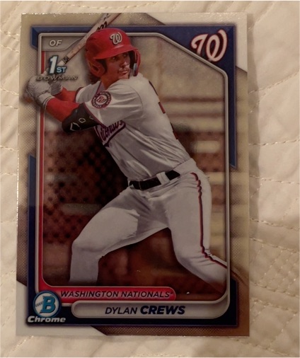 2024 Bowman Chrome #BCP-23 Dylan Crews — front