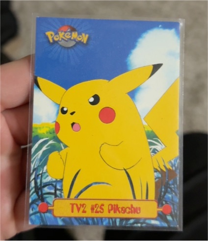 1999 Topps Pokemon TV Animation Series #TV2 #25 Pikachu — front