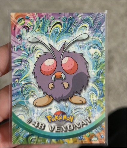 1999 Topps Pokémon #48 Venonat TV Animation Edition — front