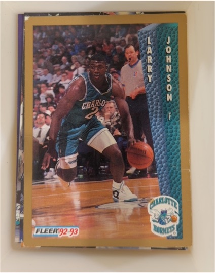 1992-93 Fleer #25 Larry Johnson — front