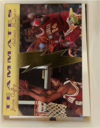 1996 Signature Rookies #65 Antonio McDyess Jason Caffey Teammates — front