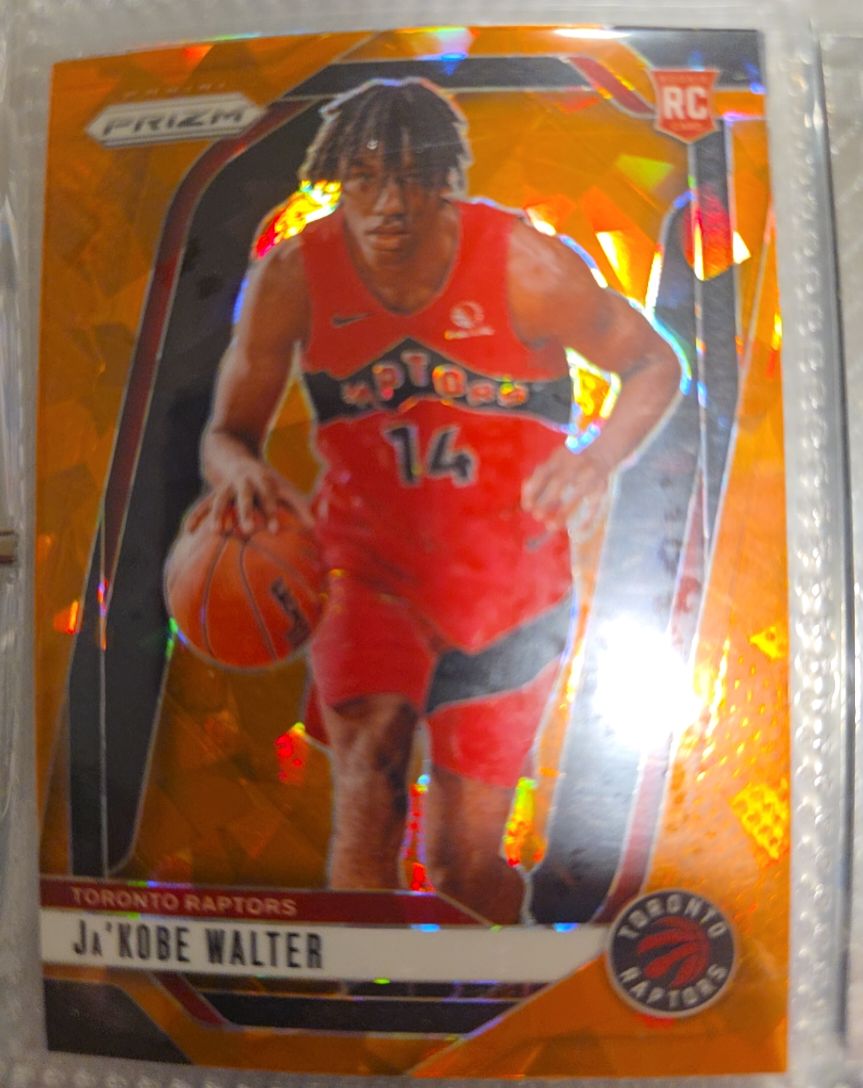 2024-25 Panini Prizm #223 Ja'Kobe Walter Orange Ice Prizm Rookie — front