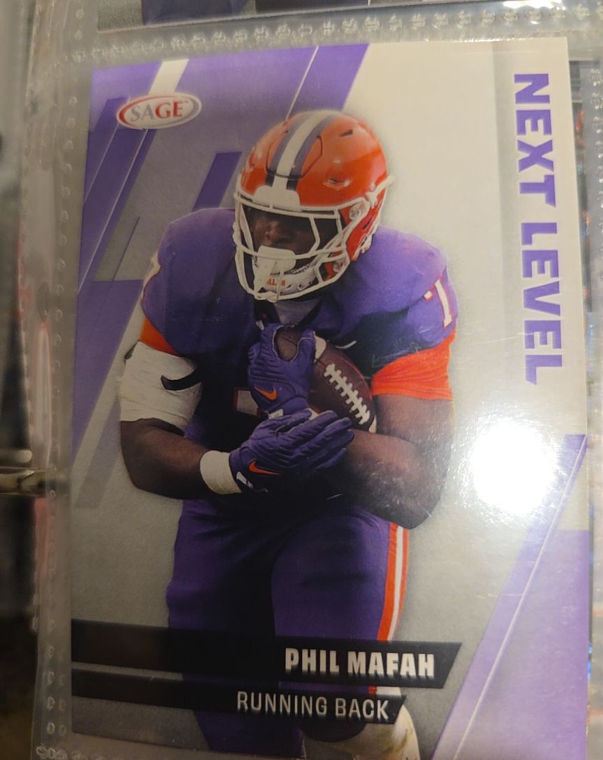 2025 Sage High Series #110 Phil Mafah Clemson Next Level Purple — front