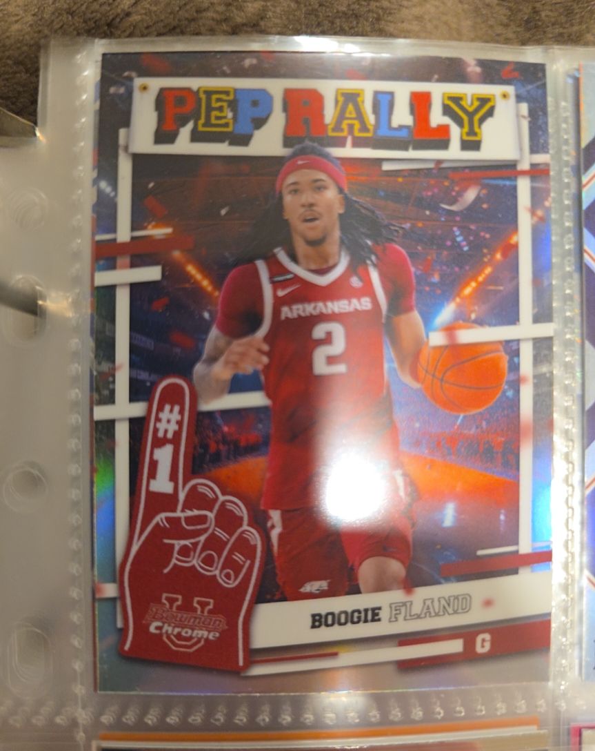 2024-25 Bowman Chrome University #PR-4 Boogie Fland Pep Rally — front
