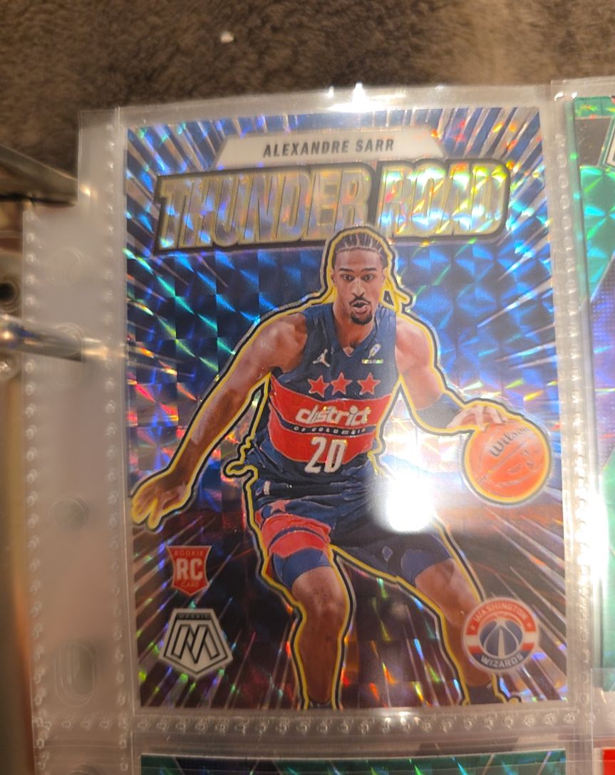 2024-25 Panini Mosaic Thunder Road #19 Alexandre Sarr — front