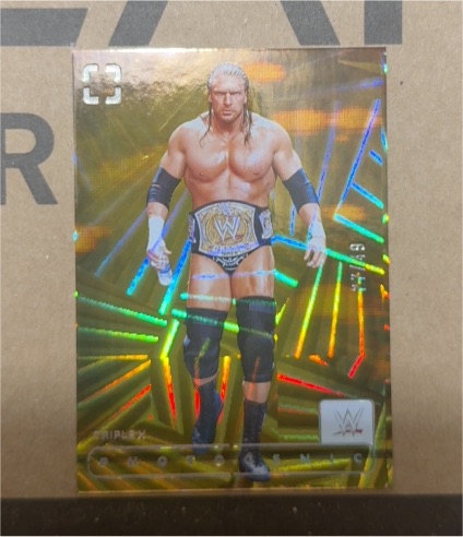 2024 Panini Select WWE Ringside #205 Triple H Green Flash Prizm — front