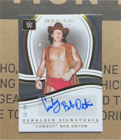2022 Panini WWE Immaculate Collection #HS-CBO Cowboy Bob Orton Heralded Signatures — front