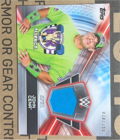 2019 Topps WWE #SR-JC John Cena Authentic Shirt Relic — front