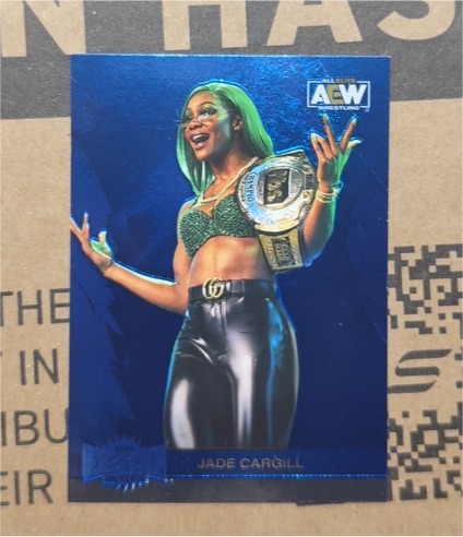 2022 SkyBox Metal Universe AEW #111 Jade Cargill Blue Spectrum — front