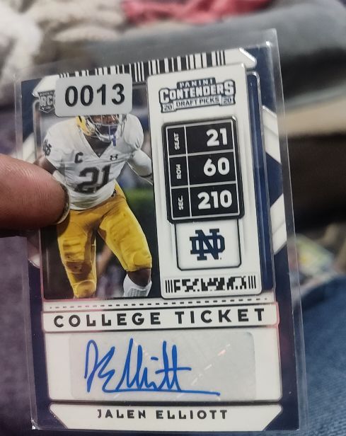 2020 Panini Contenders Draft Picks #190 Jalen Elliott — front