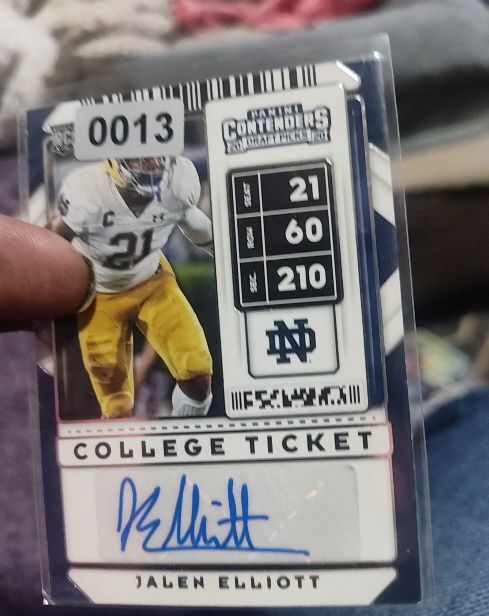 2020 Panini Contenders Draft Picks #190 Jalen Elliott — front