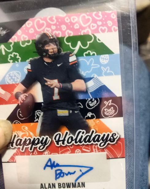 2025 Leaf Happy Holidays #BA-AB4 Alan Bowman — front