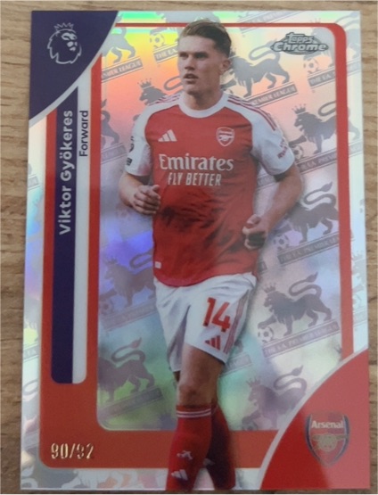 2026 Topps Chrome Premier League #15 Viktor Gyokeres — front