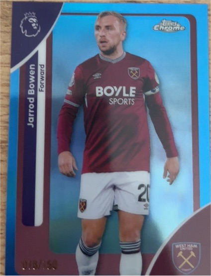2026 Topps Chrome Premier League #182 Jarrod Bowen — front