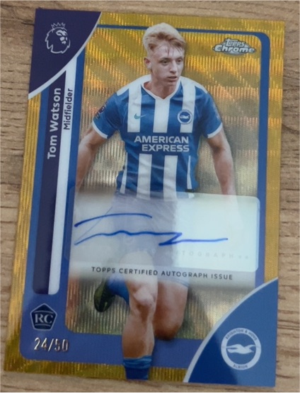 2026 Topps Chrome Premier League #44 Tom Watson — front