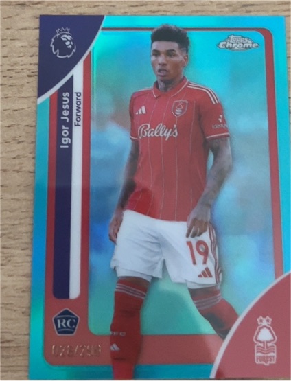 2026 Topps Chrome Premier League #151 Igor Jesus — front