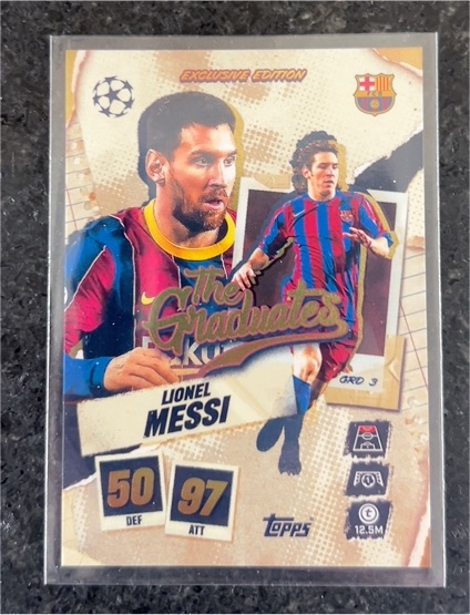2025 Topps Match Attax UEFA Champions League The Graduates Lionel Messi — front