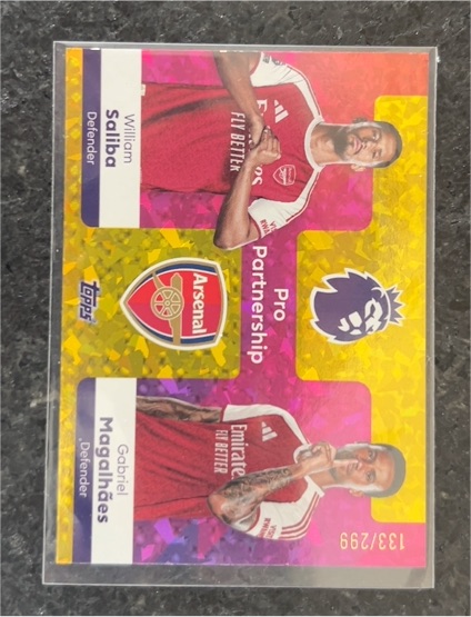 2025-26 Topps Premier League #361 William Saliba / Gabriel Magalhães — front