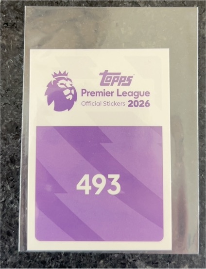 Topps Premier League 2026 Official Stickers #493 — front