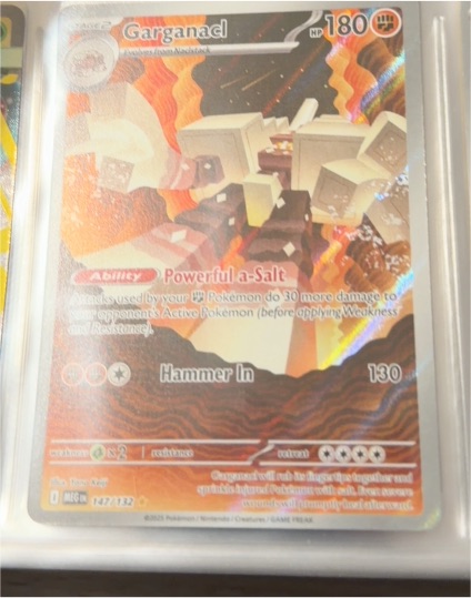 2025 Pokémon #147/132 Garganacl ME01 Mega Evolution Illustration Rare Holo — front