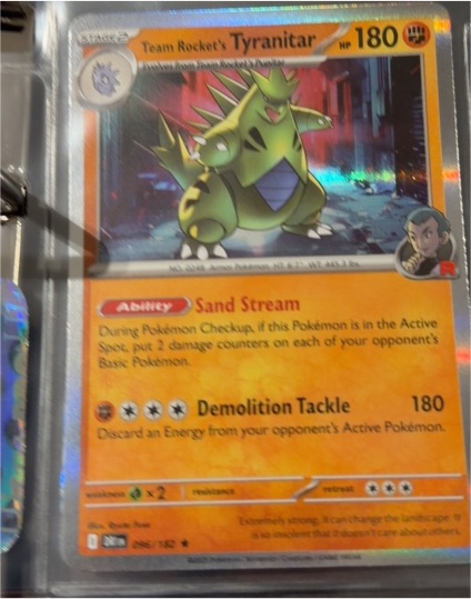 2023 Pokémon Scarlet & Violet SV10: Destined Rivals #096 Team Rocket's Tyranitar — front