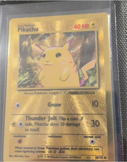1995 Pokémon #58 Pikachu — front