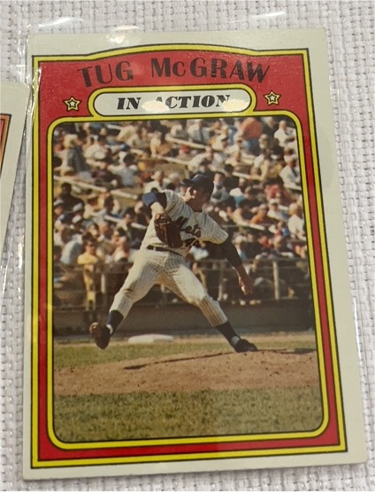 1972 Topps #164 Tug McGraw In Action — front