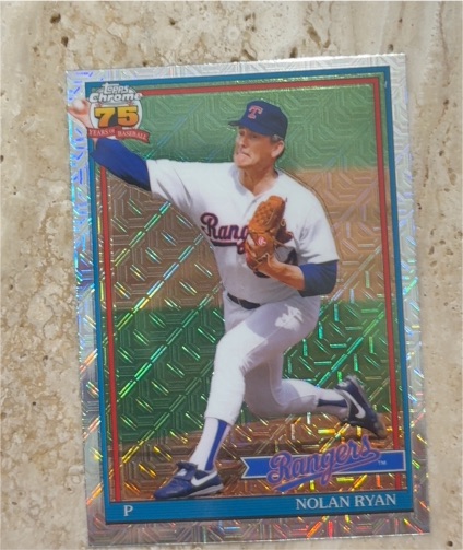 2026 Topps Series 1 1991 Topps Chrome Silver Pack #91C-14 Nolan Ryan — front