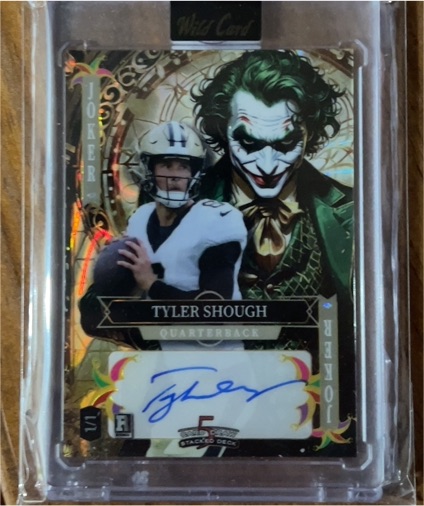 2025 Wild Card 5 Card Draw Stacked Deck #Joker Tyler Shough — front