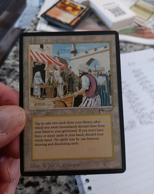 1993 Magic: The Gathering Arabian Nights Bazaar of Baghdad — front
