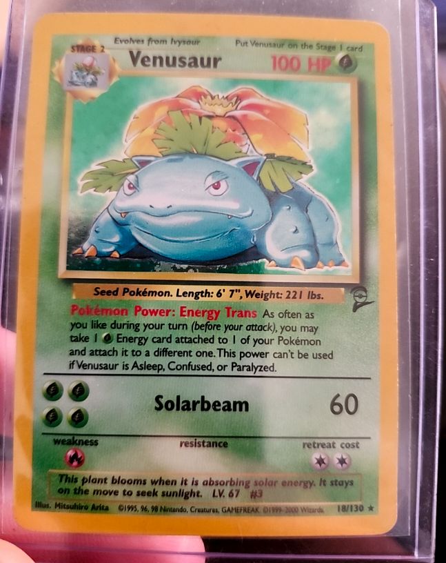 1999 Pokémon TCG Venusaur #18/130 — front
