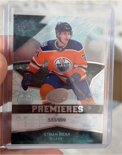 2018-19 Upper Deck Ice Premieres #71 Ethan Bear — front