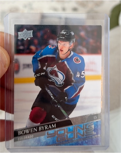 2020-21 Upper Deck #205 Bowen Byram Young Guns Rookie Card — front