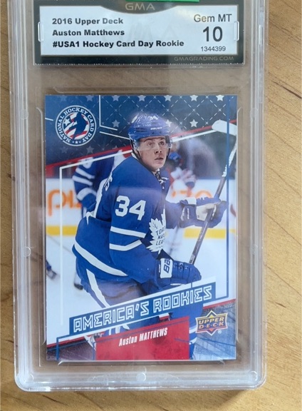 2016 Upper Deck National Hockey Card Day #USA1 Auston Matthews — front