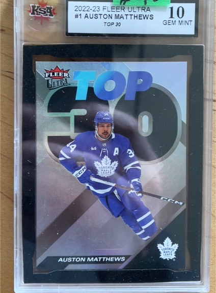 2022-23 Fleer Ultra #1 Auston Matthews Top 30 — front