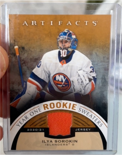 2021-22 Upper Deck Artifacts #RS-IS Ilya Sorokin Year One Rookie Sweaters — front