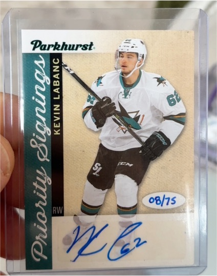 2016 Parkhurst Priority Signings #62 Kevin Labanc — front