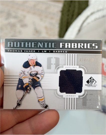2011-12 Upper Deck SP Game Used Authentic Fabrics #AF-TV Thomas Vanek — front