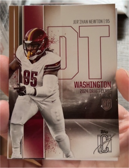 2024 Topps Signature Class #196 Jer'Zhan Newton — front